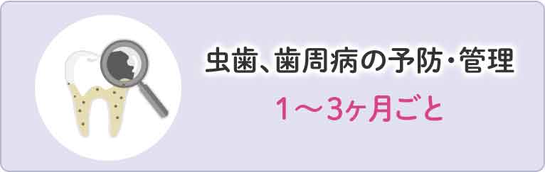 虫歯、歯周病の予防・管理