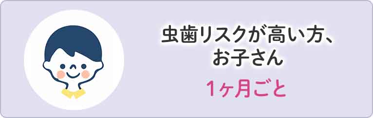 虫歯リスクが高い方、お子さん